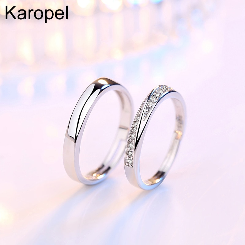 925 Sterling Silver New Jewelry Fashion Woman Opening Ring Anniversary Wedding Anniversary Wedding Engagement Couple Ring