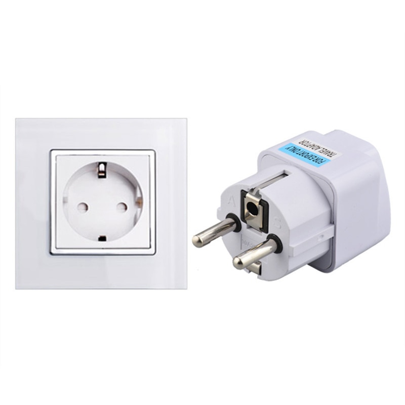 EU German Conversion Plug Adapter European Germany Australia Chinese Power Socket White Travel Conversion Plug Drop Shipping