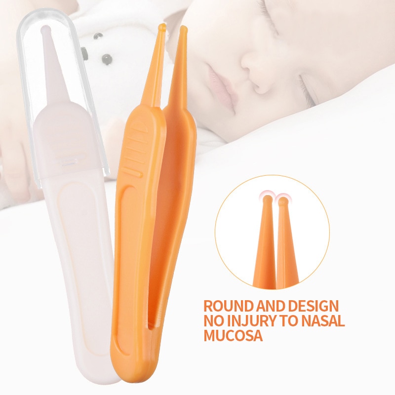 2pcs baby nose clip baby daily care cleaning tweezers round head clip toiletries