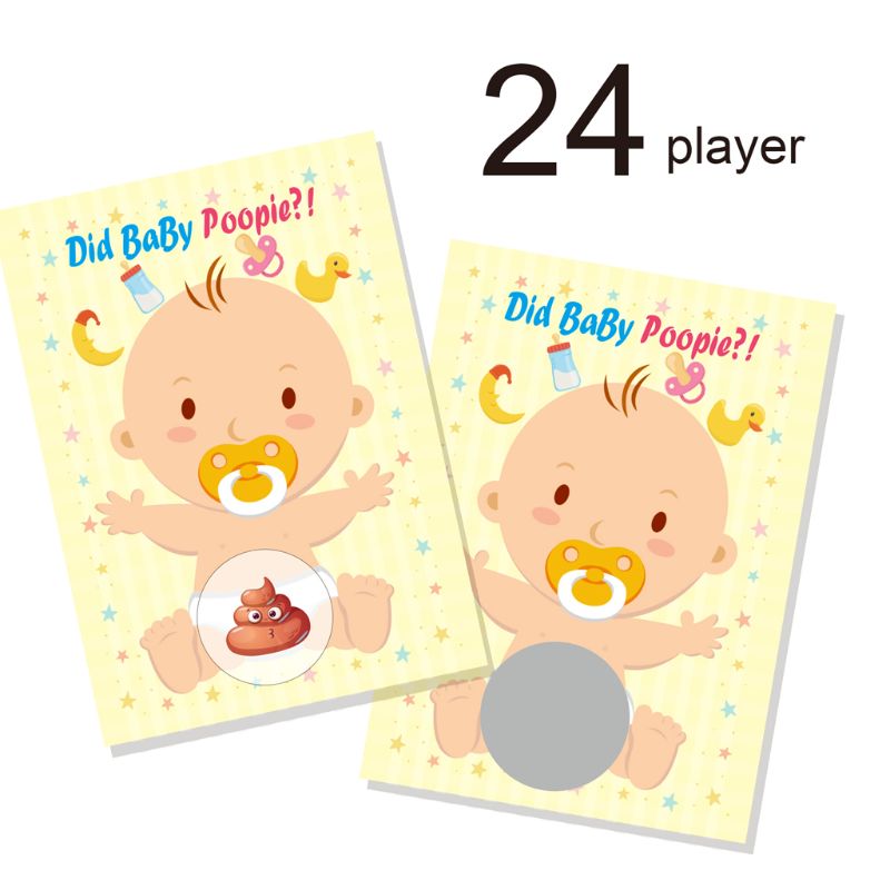 Baby Shower Scratch Off Game Lottery Ticket Raffle Cards Gender Neutral Funny Activity for Diaper Raffles Ice Breakers
