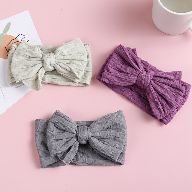 Baby Headband Big Bow Headbands For Girls Elastic Hairbands Infant Turban Princess Kids Hair Accessories Newborn Headwrap Soft