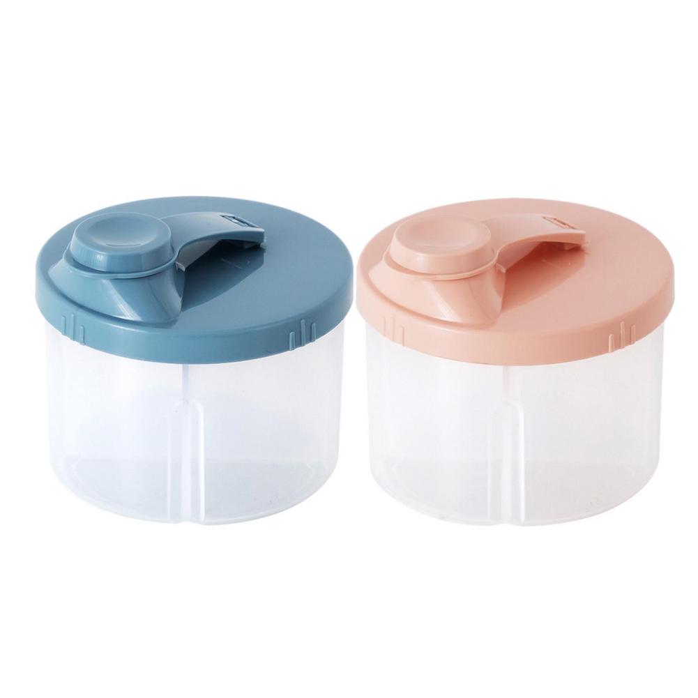 240ml Outdoor Portable Baby Milk Powder Storage Box Rotary Four-compartment Container Food Storage Box Kids Snacks Container