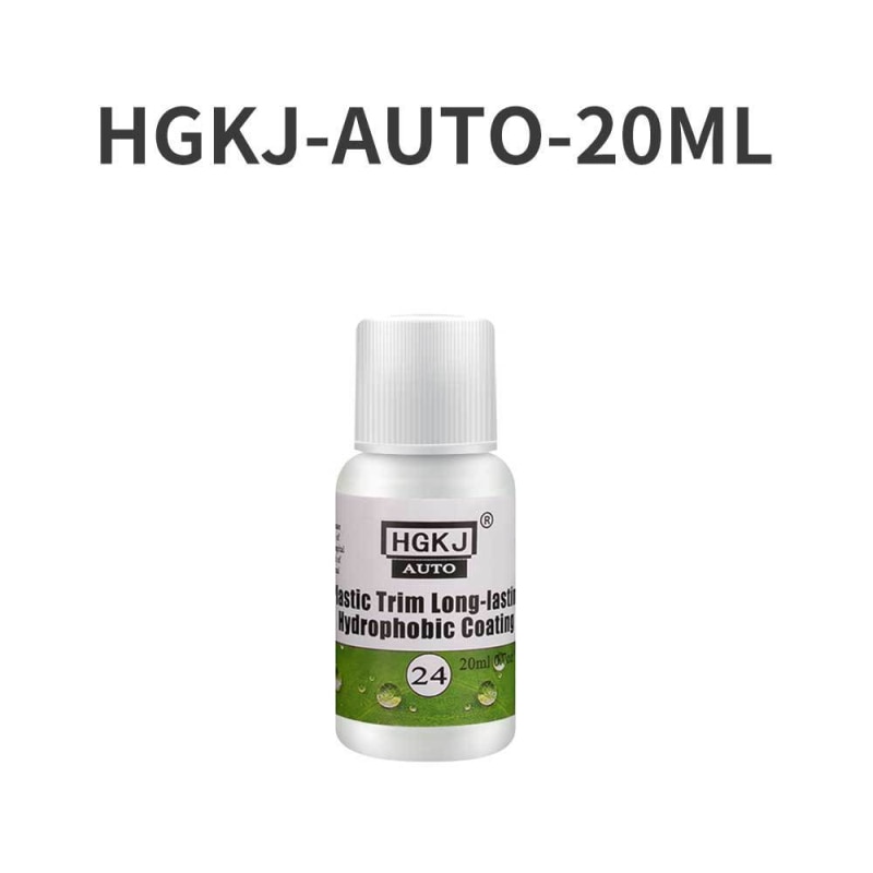 HGKJ-24-20ml Plastic Trim Long-lasting Hydrophobic Coating Car Exterior Plastic Restorer Aging Plastics Turn Black And Bright