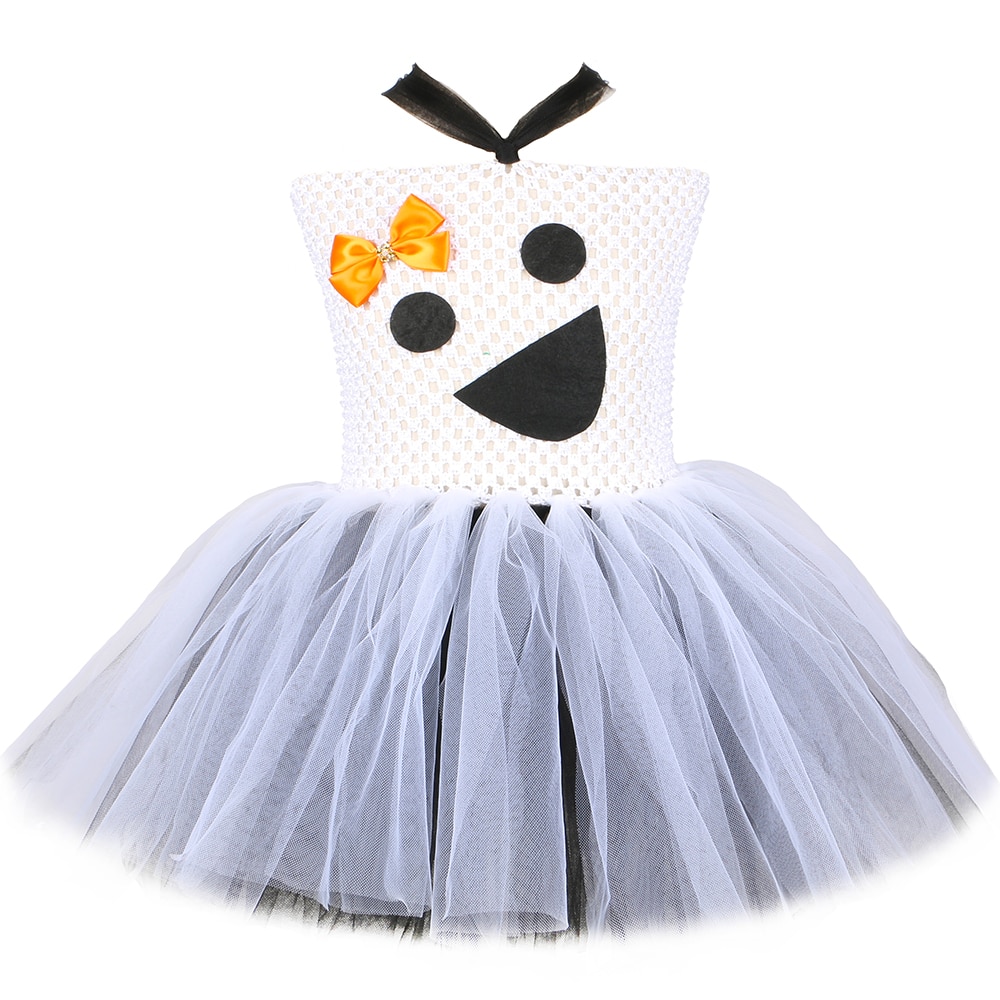 Baby Girls Ghost Tutu Dress Clothes Carnival Halloween Costume for Kids Fancy Cartoon Tulle Party Dresses Children Clothing 1-12