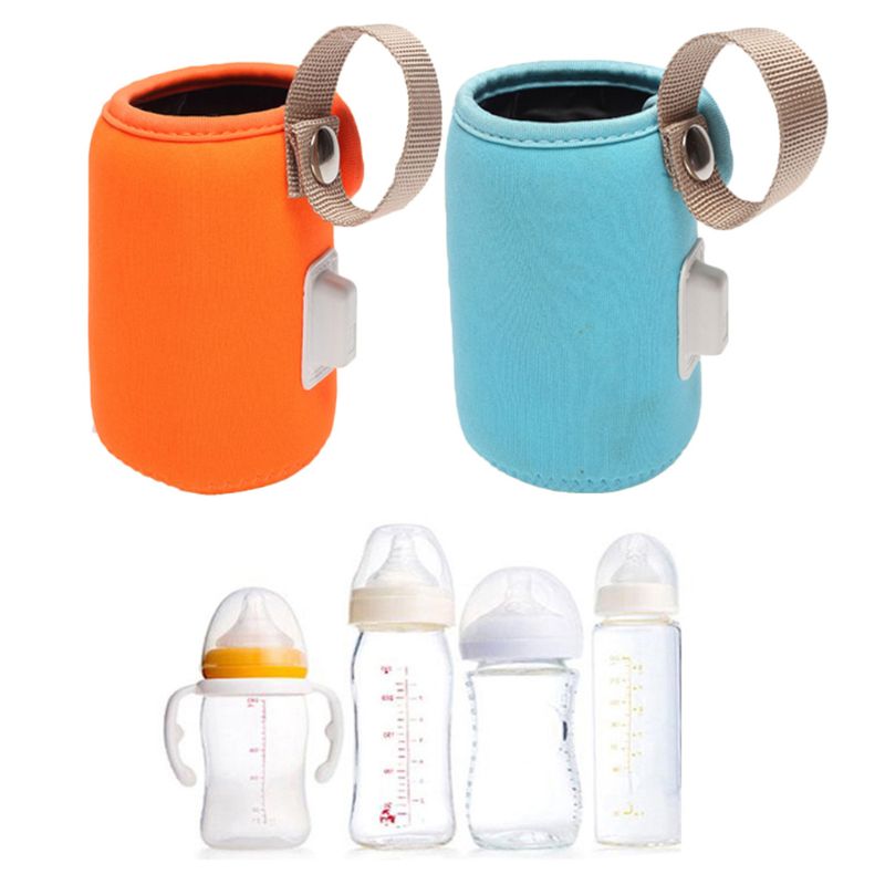 USB Baby Bottle Heating Cover Anti-scalding Anti-slip Insulation Bag Car Portable Milk Warmer