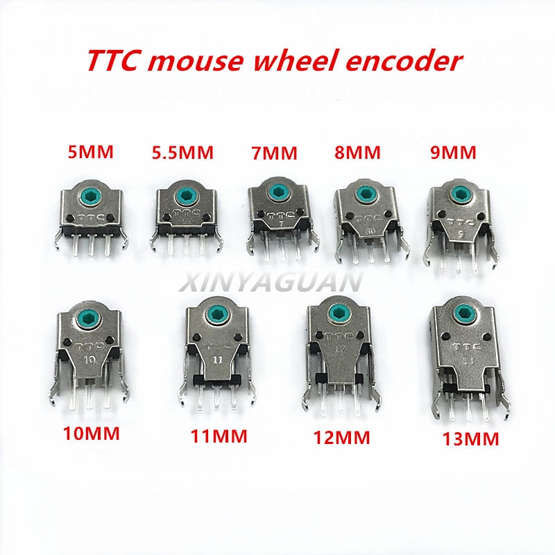 2Pcs Original Highly Accurate TTC Mouse roller wheel Encoder 5mm 5.5mm 7mm 8mm 9mm 10mm 11mm 12mm 13mm Green Core Mouse Decoder