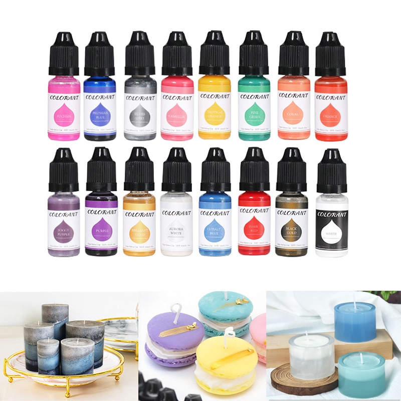 44 Color 10ml Resin Pigments Liquid Colorant DIY UV Epoxy Resin Mold Candle Soap Coloring Dye Jewelry Making Handmade Crafts