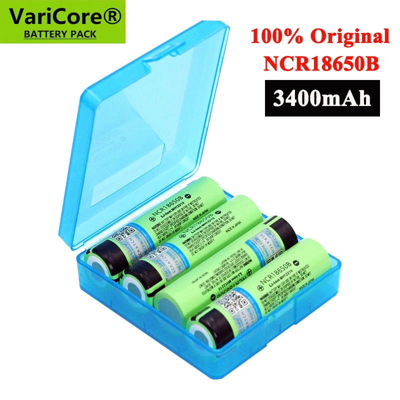 New Original 18650 NCR18650B Rechargeable Li-ion battery 3.7V 3400mAh For Flashlight batteries +