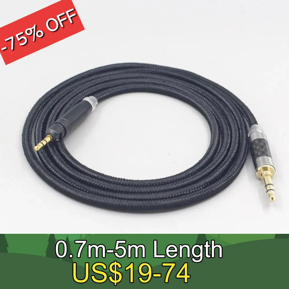 6.5mm XLR Super Soft Headphone Nylon OFC Cable For Ultrasone Performance 820 880 Signature DXP PRO STUDIO Earphone LN007537