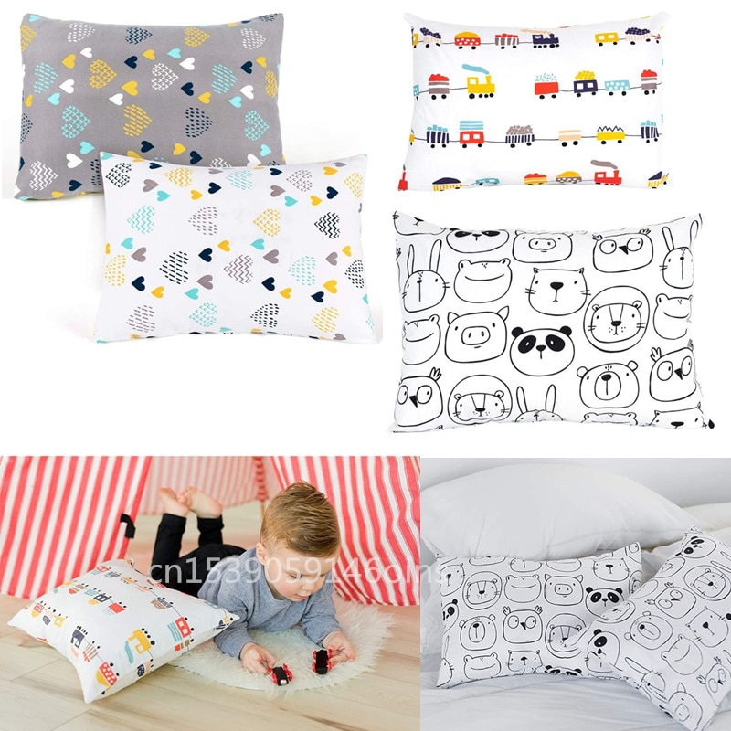 Baby Pillowcase Ultra Soft Cotton Toddler Cot Bed Sleeping Envelope Pillow Cover