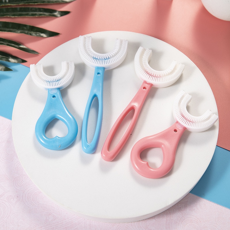 New Baby Toothbrush U Silicon Toothbrush Children's Teeth Oral Care Cleaning Brush Hand-Held Convenient InfantToothbrush