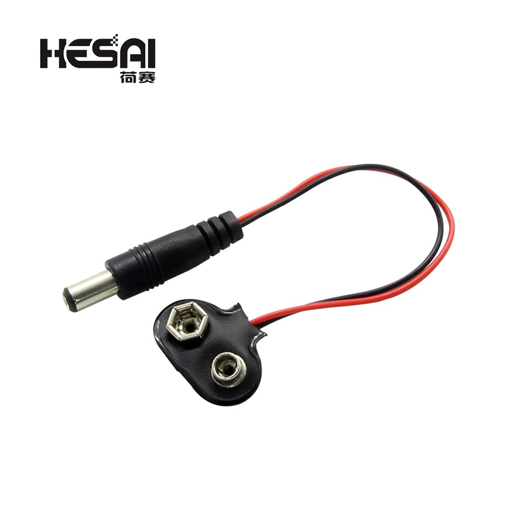 1/5PCS Experimental 9V Battery Snap Power Cable to DC Clip Male Line Adapter For Arduino Compatible With UNO MEGA 2560