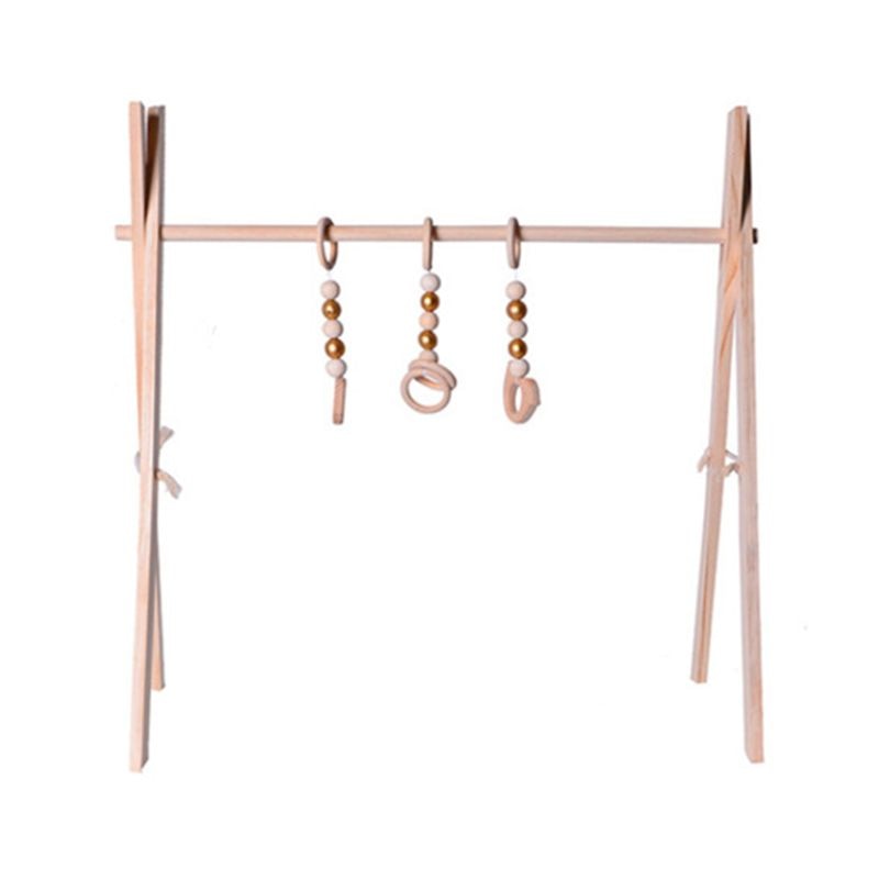 Nordic Simple Wooden Fitness Rack Children Room Decorations Baby Play Gym Activity Pendants Hanging Bar Newborn Gifts