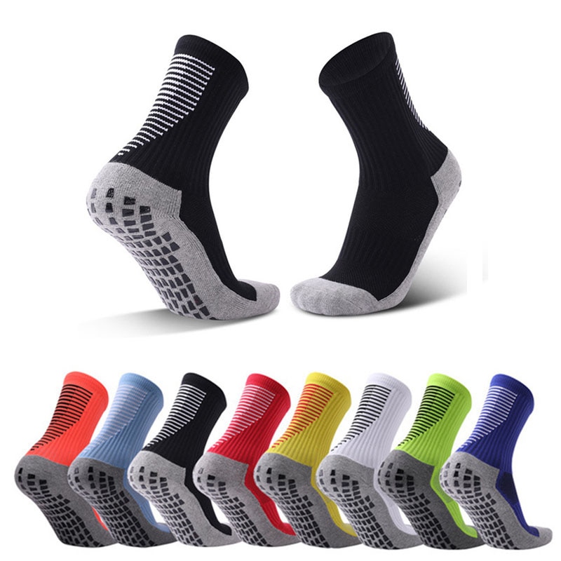 New Football Socks Man Thick Non Slip Wear Resistant Tube Socks Cotton Comfortable Breathable Shock Absorption Stabilize