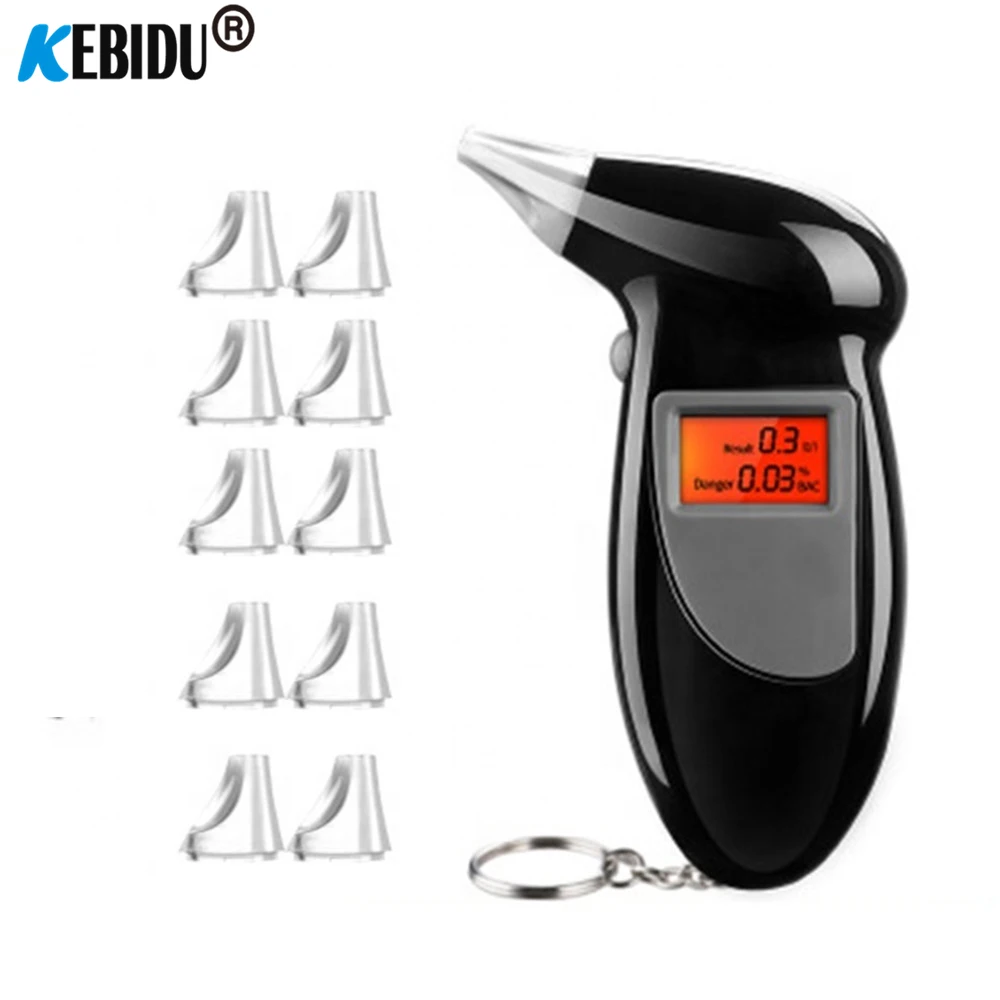 kebidu Backlight Digital Alcohol Tester Breath Tester Breathalyzer Analyzer LCD Detector Backlight