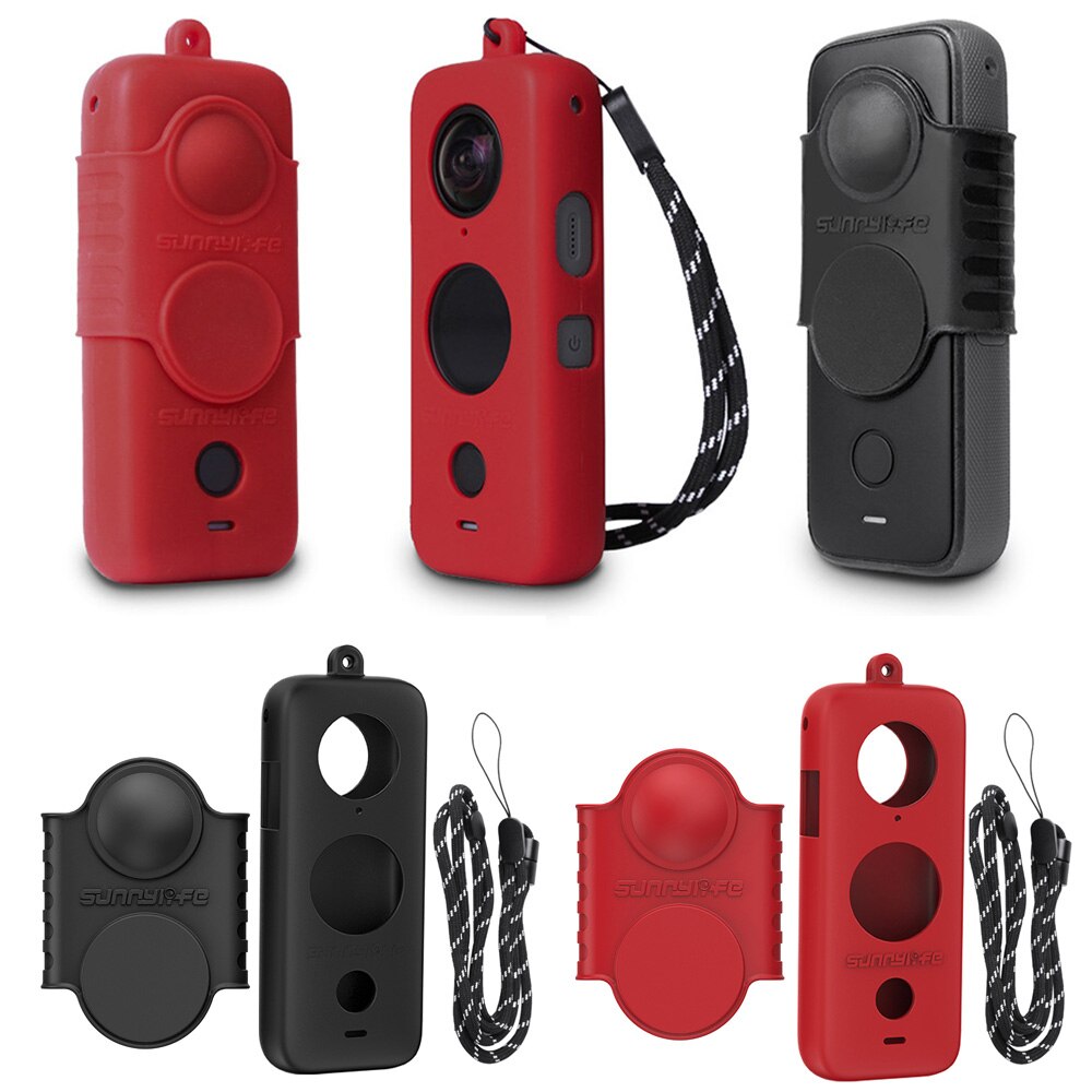 Sport Action Camera Accessories For Insta360 one x2 Body Silicone Case Soft Cover Shell Dustproof Lens Cover Protective Sleeve