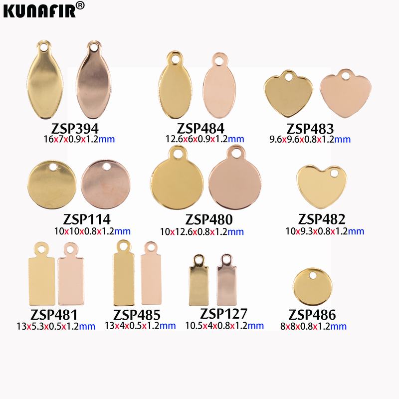 Good polishing golden color with Laser engraving logo tags stainless steel labels jewelry tab parts accessories