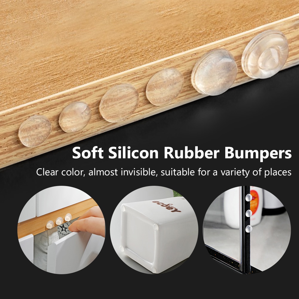 49-100Pcs 8x2 10x2 12x5 13x5.5 15x2mm Self Adhesive Hemisphere Silicone Rubber Bumpers Transparent Anti Slip Feet Pads Damper
