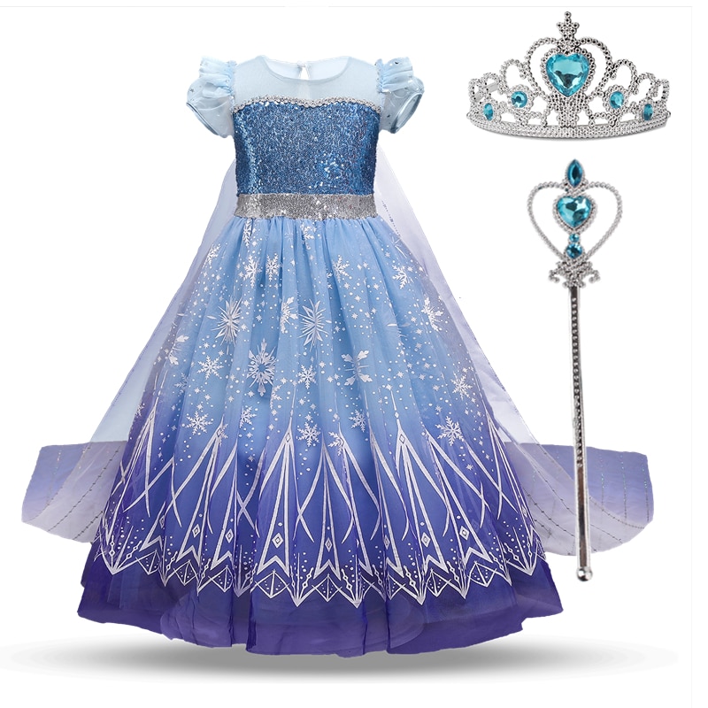 Girl Halloween Clothes Christmas Boutique Costumes Kids Girl Children Princess Roleplay Vestidos With Accessories 4 TO 10 Years