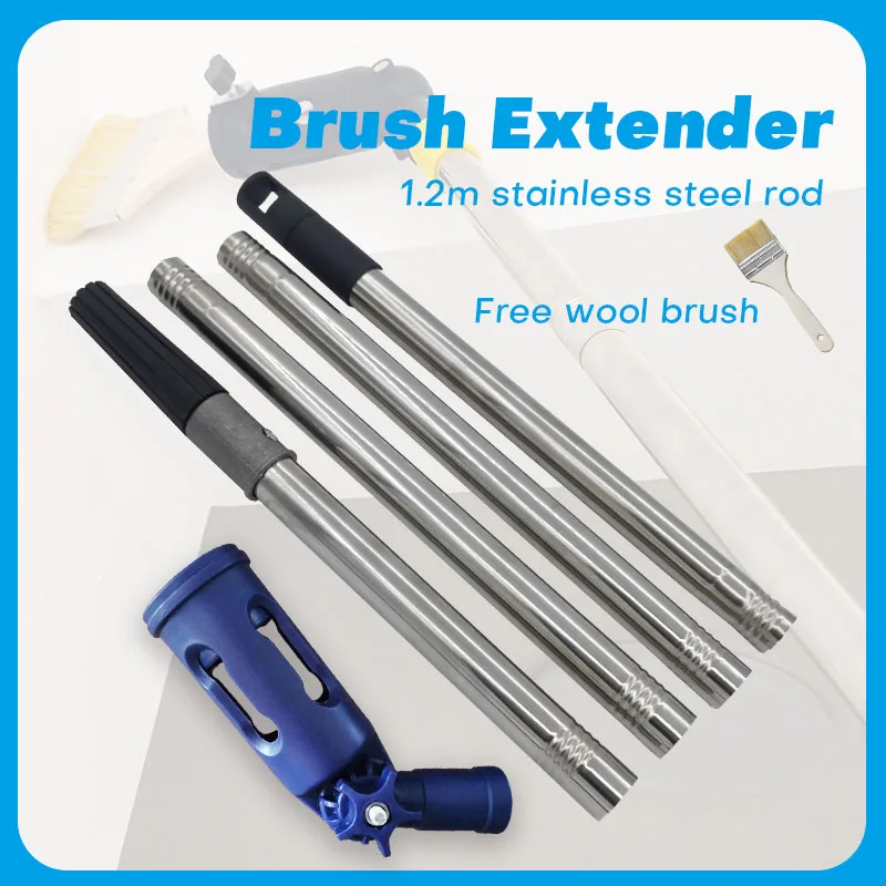 Paint Brush Extender+Extension Pole kit Clamping tool Telescopic Rod set Paint Handle Tools for Painting the ceiling