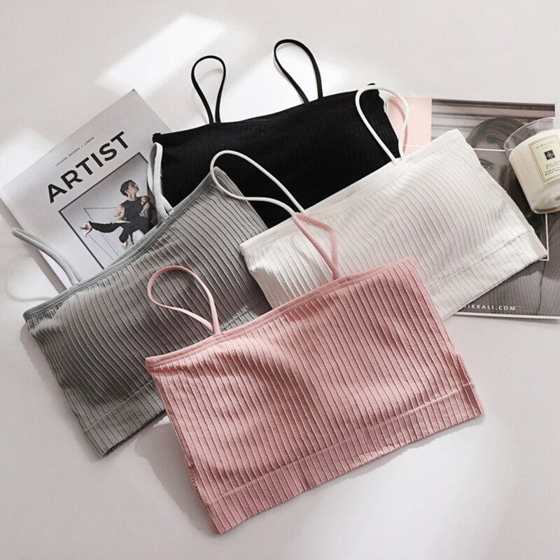 Women's Tube Top Wrapped Chest Underwear Thin Strap Vest With Chest Pad Tide