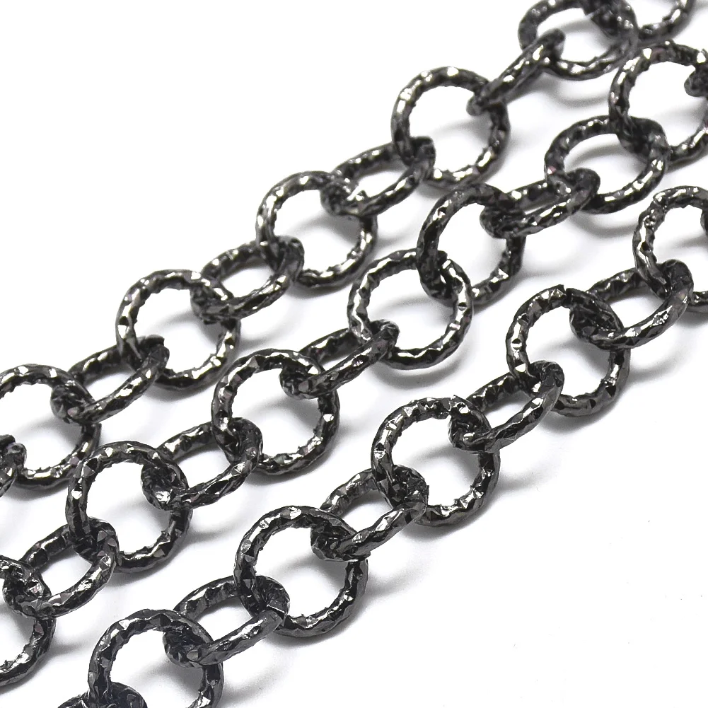 10m/roll Aluminium Textured Chains Rolo Link Twist Chain For Bracelet Necklace DIY Jewelry Findings
