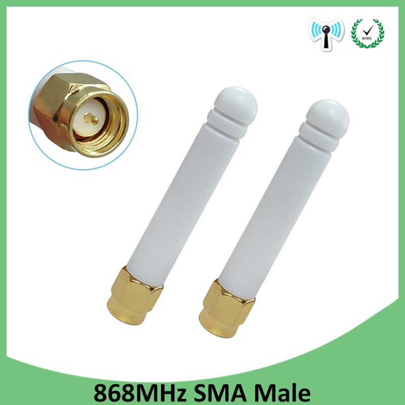 GRANDWISDOM 5pcs 868mhz antenna 3dbi sma male 915mhz lora antene pbx iot module lorawan signal receiver antena