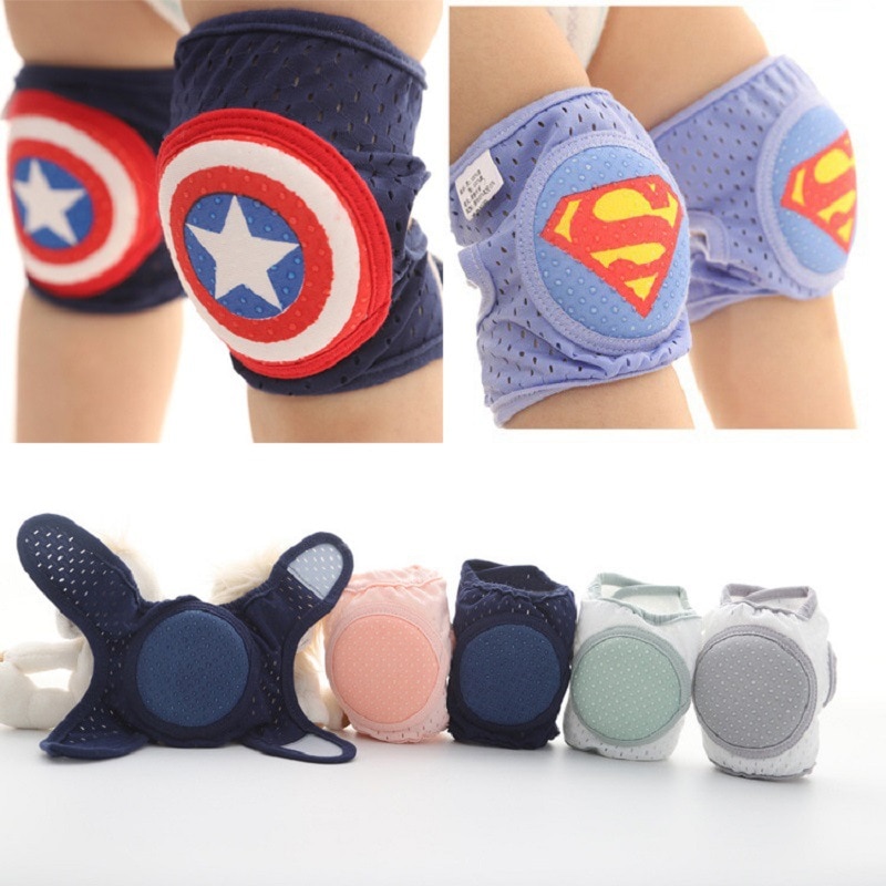 0-3Y Newborn Baby Non-Slip Leg Warmers Toddler Cute Cartoon Knee Pads Protector Crawling Elbow 100% Cotton Breathable Knee Pads