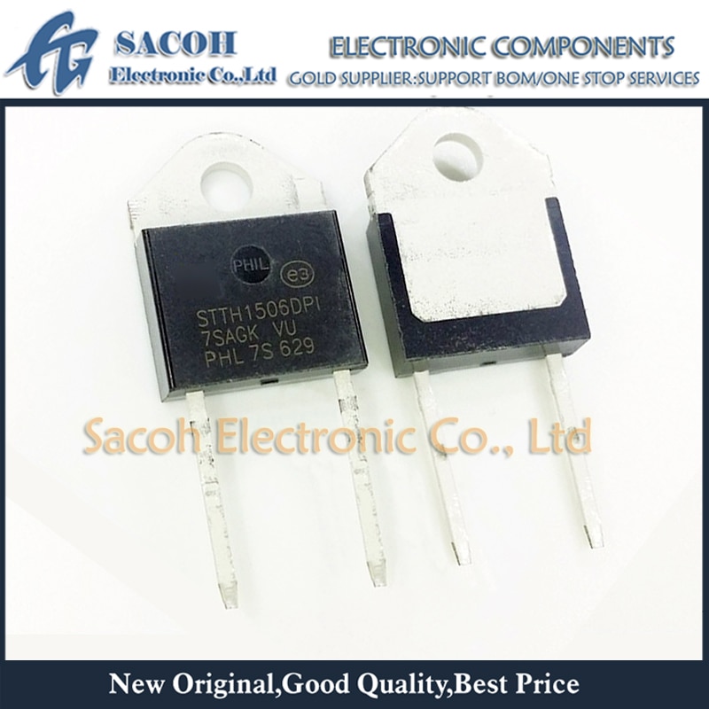 10Pcs STTH1506DPI or STTH1506DI STTH1506DF STTH1506D STTH1506TPI DOP3I 15A 600V Ultrafast high voltage rectifier