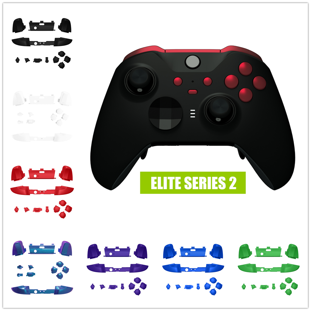 eXtremeRate Replacement Buttons LB RB LT RT Bumpers Triggers ABXY Start Back Keys for Xbox One Elite V2 Controller Model 1797