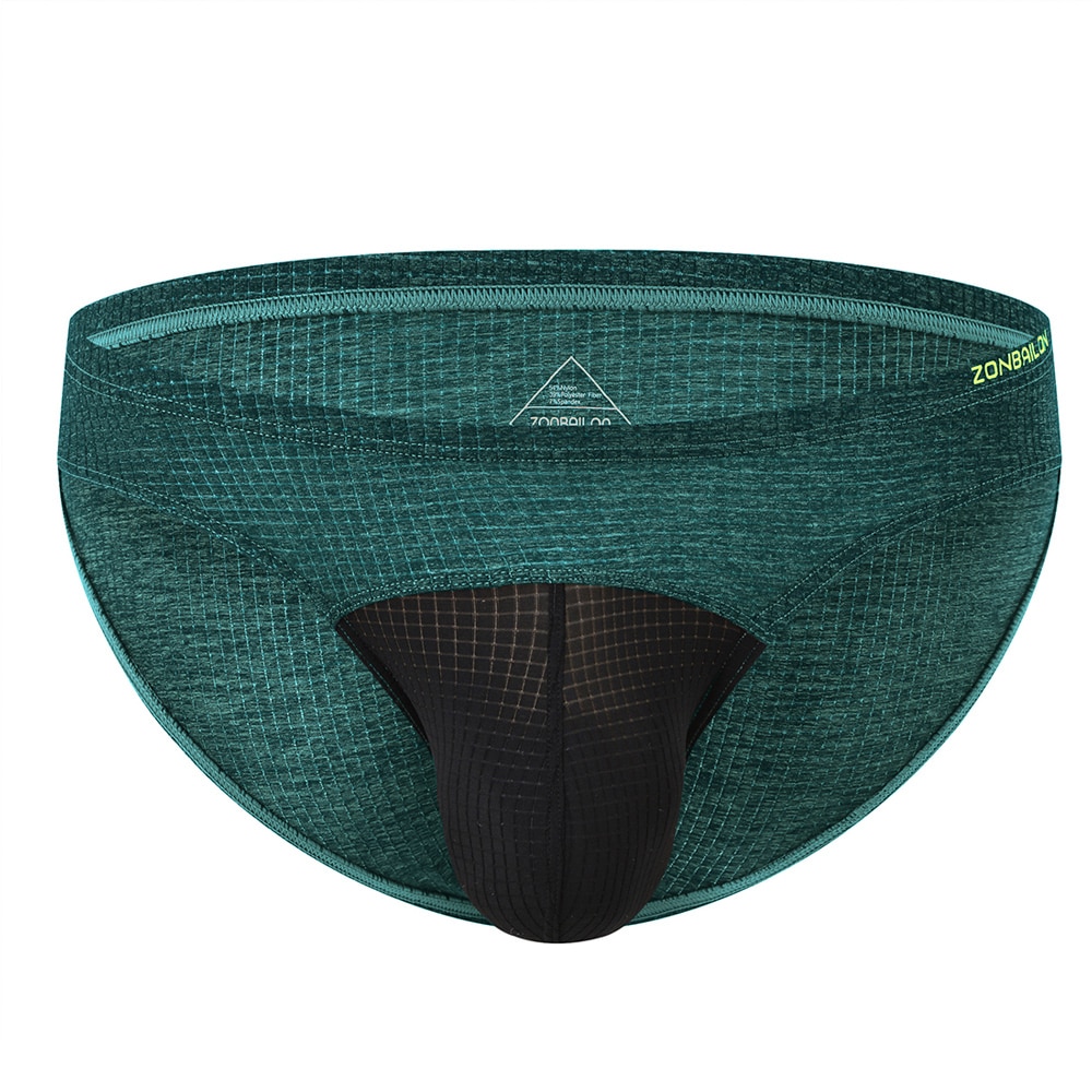 Men's Comfortable Nylon Underwear Fashion Splicing Sexy Male Panties Bikini Breathable Briefs For Men