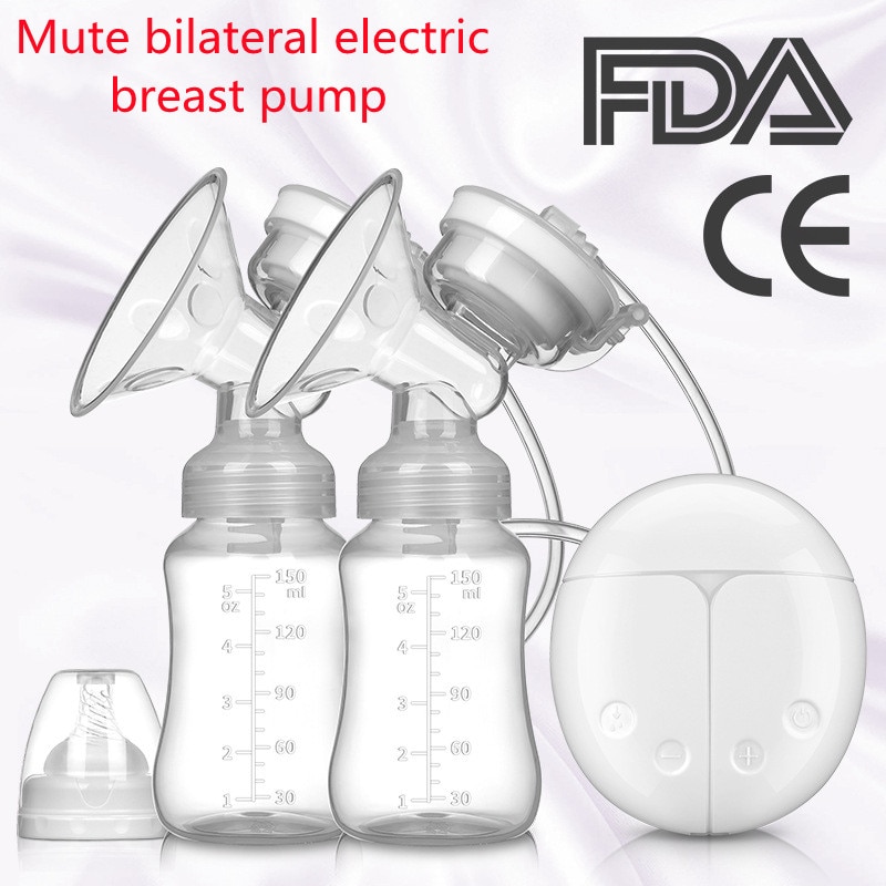 Bilateral electric breast pump Breast pumping milking machine High suction power Automatic massage Postpartum milk pulling and p