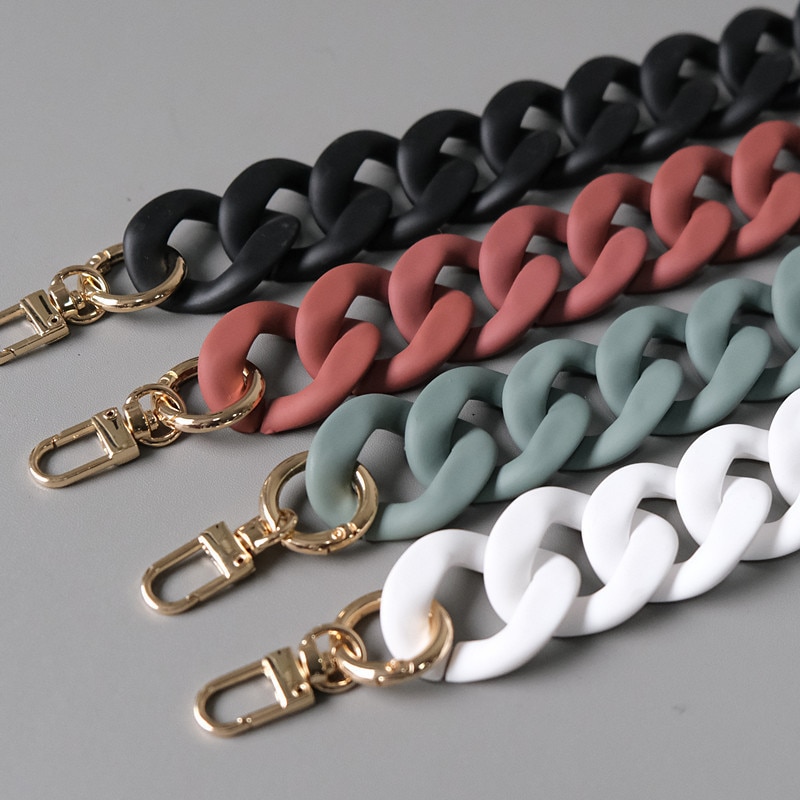 30-120cm Fashion Woman Handbag Accessory Chain 20 colors Resin Chain Luxury Frosted Strap Clutch Shoulder Purse Chain
