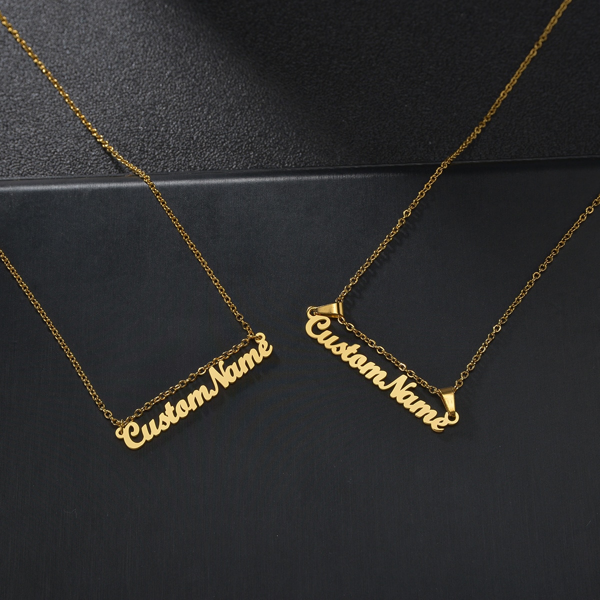 Personalized Double Names Necklace Custom Letters Couple Stainless Steel Pendants for Woman Man Dainty Jewelry Festival Gifts