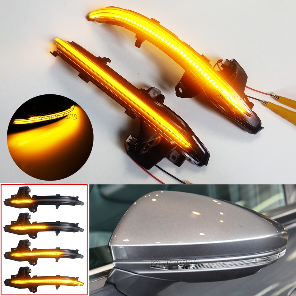 2pcs For Audi A6 C8 4A A7 4K A8 D5 4N 2019 2020 Car Led Side Mirror Dynamic Turn Signal Light