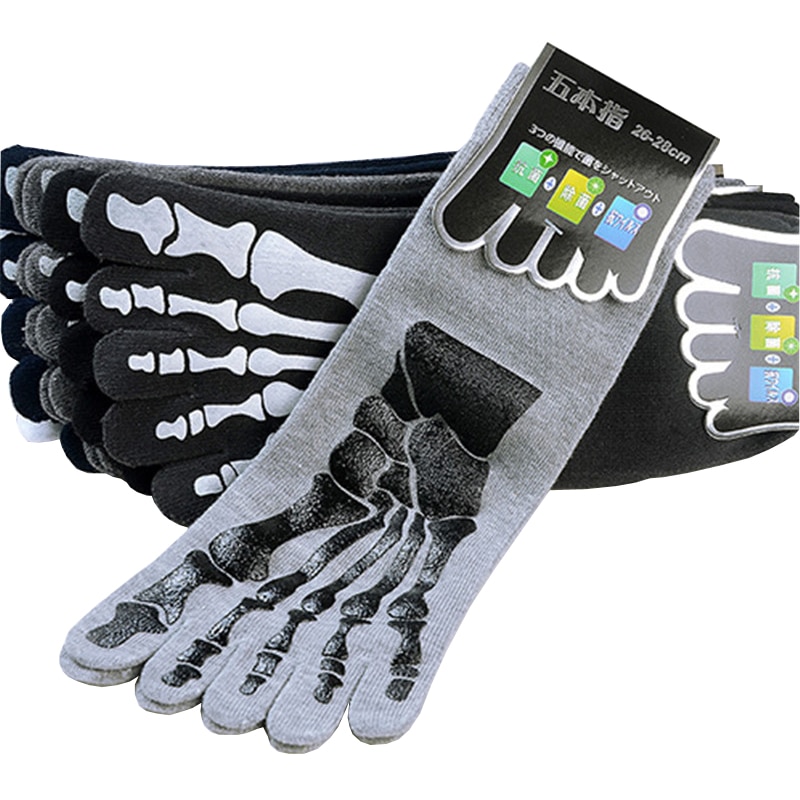 Recommend !! Men's Cotton 5 Finger Socks Man's and Male Fashion Toe Socks Nonslip Ankle Breathable Anti-skid Socks