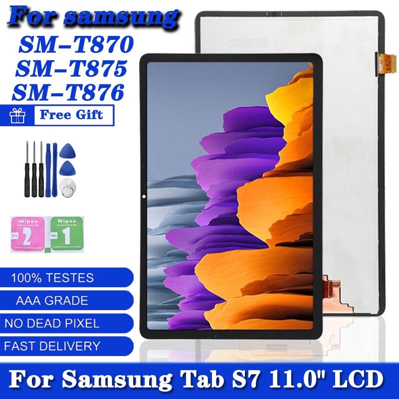 AAA+ LCD for Samsung Galaxy Tab 11.0 S7 T870 LCD Touch Screen Digitizer Assembly For Samsung SM-T870 T875 T876B LCD Display