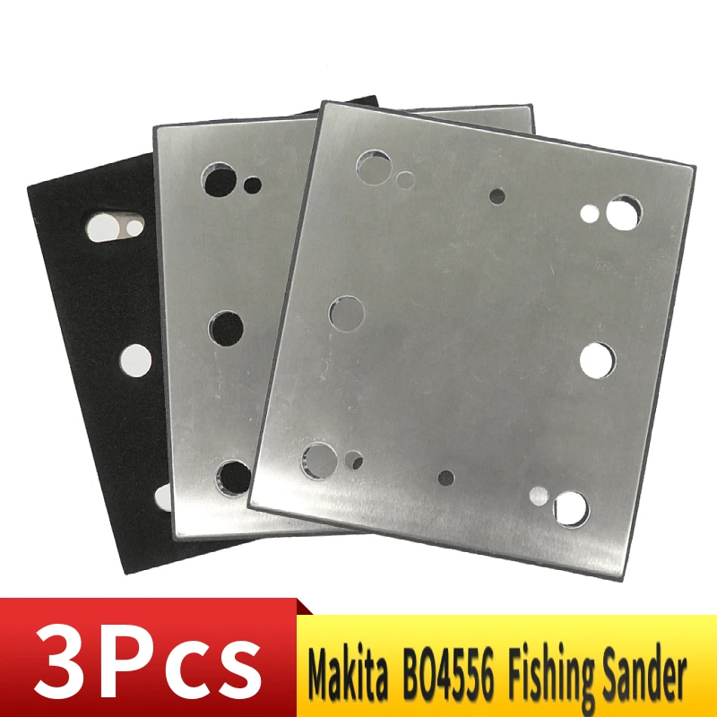 3-Pack 100*110mm Replacement 1/4 Sheet Finishing Sander PSA Sanding Pad Backing Plate For Makita