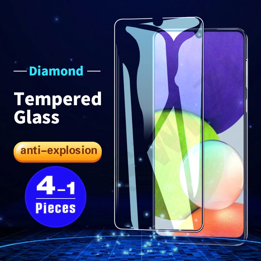 1-4Pcs Phone Screen Protector for Samsung Galaxy A01 A02 A02S A11 A12 A22 5G A21 A21S Tempered Glass protective Film smartphone