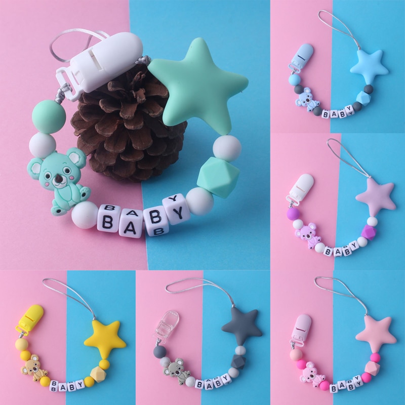 New Arrival Pacifier Chain Silicone Baby Pacifier Clips Newvorn Accessories Cartoon Infant Teether Babies Gift Pinza Chupetero