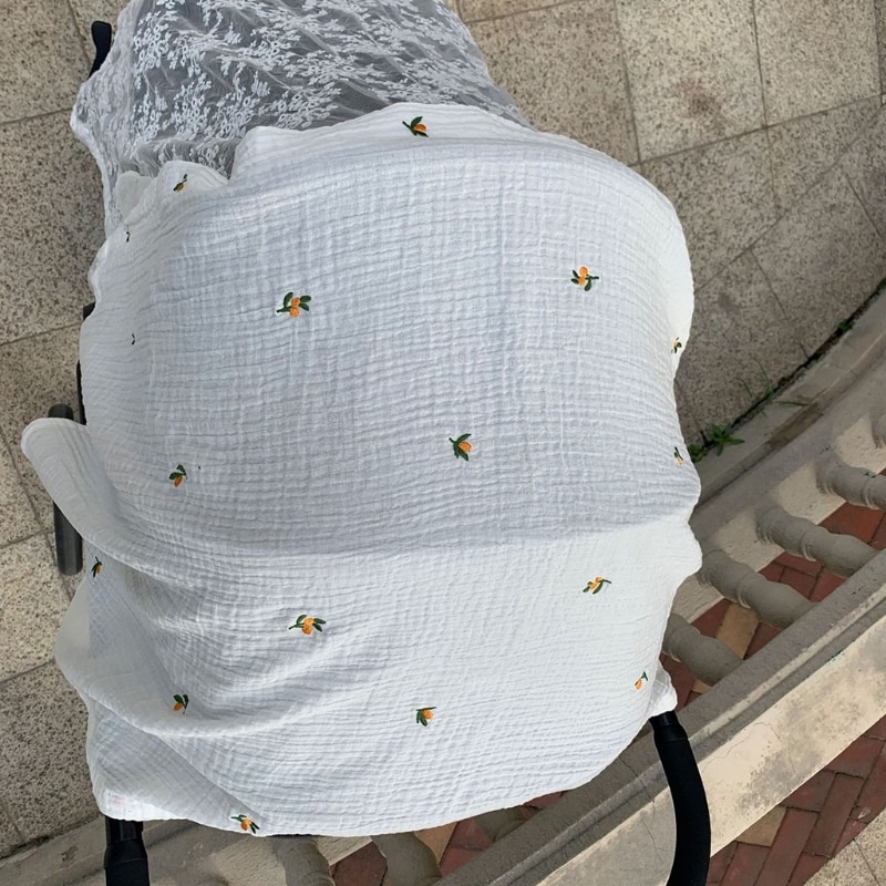 Baby Stroller Cover Breathable Mesh Mosquitoes Net Gauze Sunshade Windshield Sunscreen Curtain