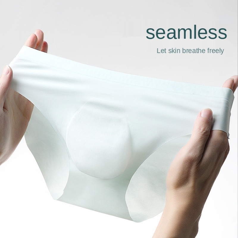 Mens Underwear Briefs Thin Transparent Man Nylon Briefs for Men Ice Silk Men Underwear Mens Swim Briefs Breathable Quick Dry