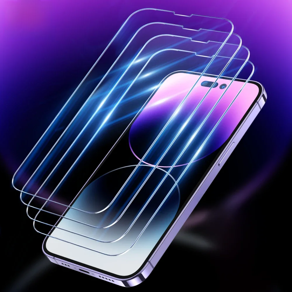 SmartDevil 2/4 Pcs Screen Protector for iPhone 16 Pro Max 15 Pro 15 14 13 12 Tempered Glass 9H HD