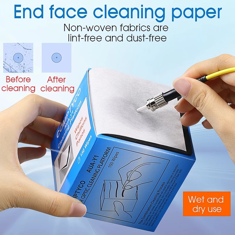Free Shipping AUA-Y1 Fiber Clean Paper Fiber Cleaning Tool Dustfree Paper Fiber Optic Paper FTTH Tools