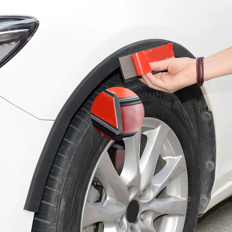 Car Wheel Protection Universal Rubber Arch Protector Car Fender 1.5M Anti-collision Strips Car Wheel