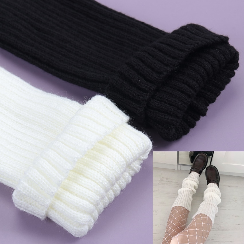 Women Lengthen Japanese Sweet Girl Leg Warmers Knitted Foot Cover Women Autumn Winter Leg Warmer Socks Heap Heap Socks