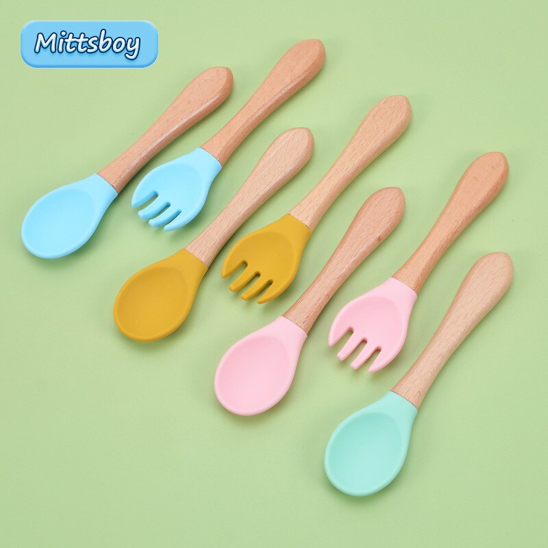 Food Grade Silicone Feeding Spoon Children Food Feeding Tools Toddlers Infant Feeding Accessories Toddlers Gift Organic BPA Free