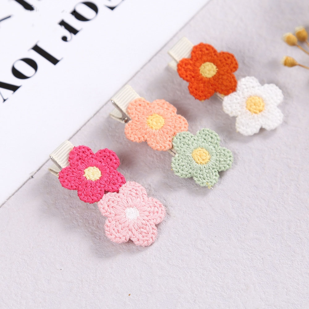 Baby Hair Clips Cute Braided Hairpins For Girls Children Hairgrips Flower Kids Barrettes Hair Accessories Infant Photo Props