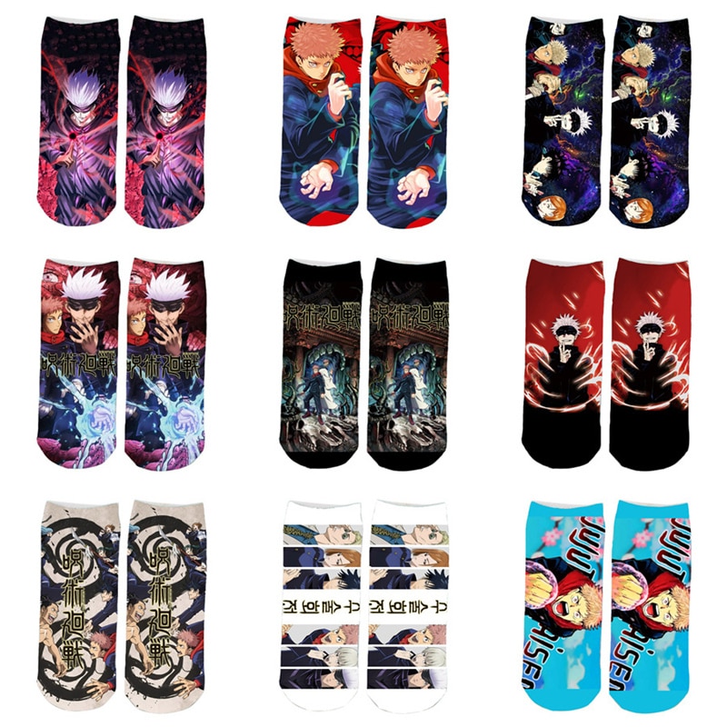 Jujutsu Kaisen Cotton Socks Anime Cosplay Casual Breathable Soft Low Tube Socks gift for fans