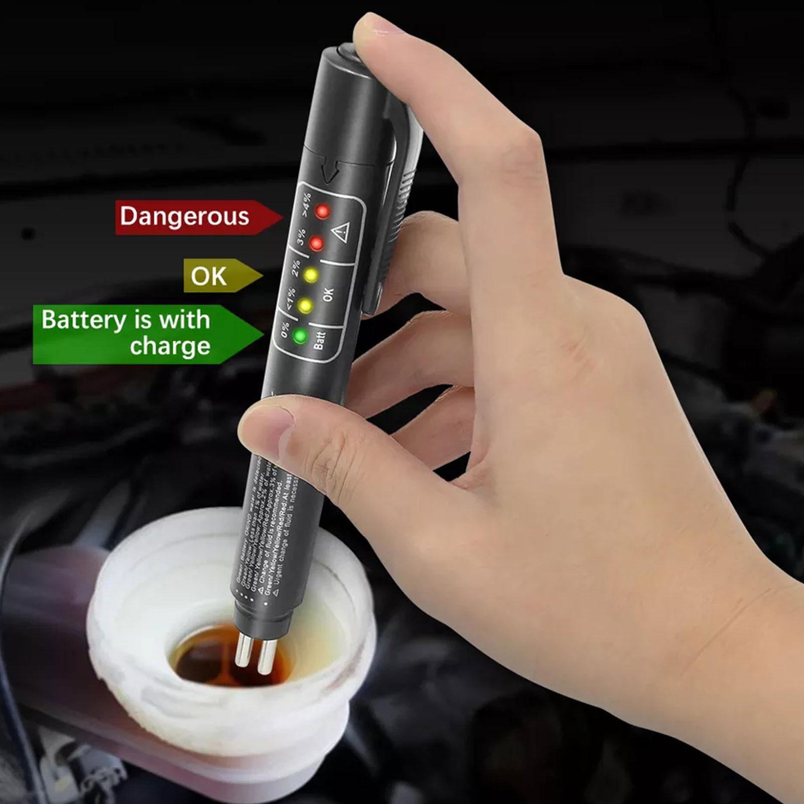 Brake Fluid Tester Auto Car Brake Liquid Digital Tester for DOT3/DOT4/DOT5 Accurate Oil Quality Check Pen